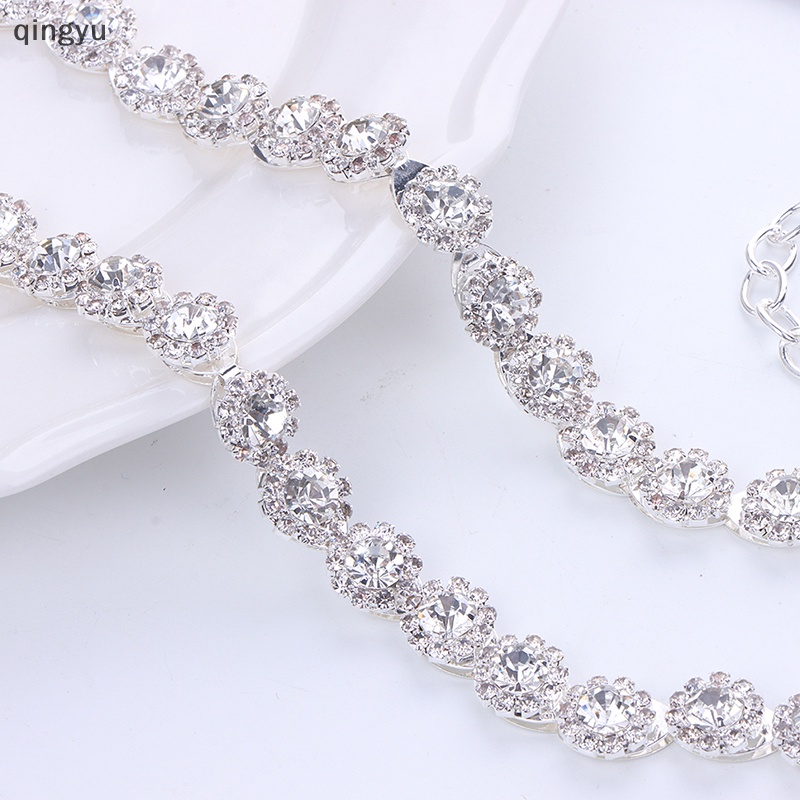 Thắt Lưng Dây Xích Trong Suốt Đính Đá Trang Trí Mới Cho Nữ