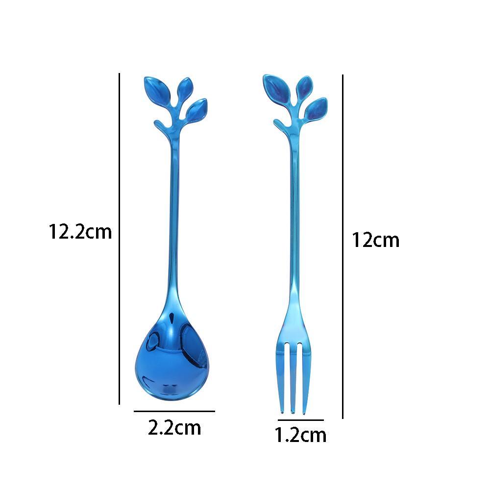 YIYU 1 Bộ Muỗng Cà Phê Thân Dài Bằng Thép Không Gỉ