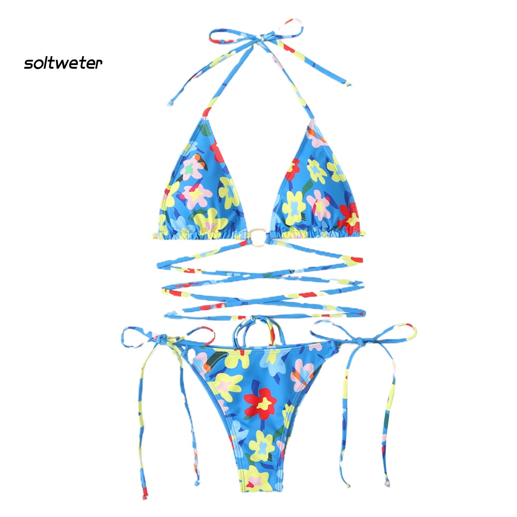 Bộ Đồ Bơi Bikini Lưng Cao Có Đệm Nâng Ngực In Họa Tiết Hoa Nhiều Màu Sắc Thời Trang Mùa Hè Cho Nữ