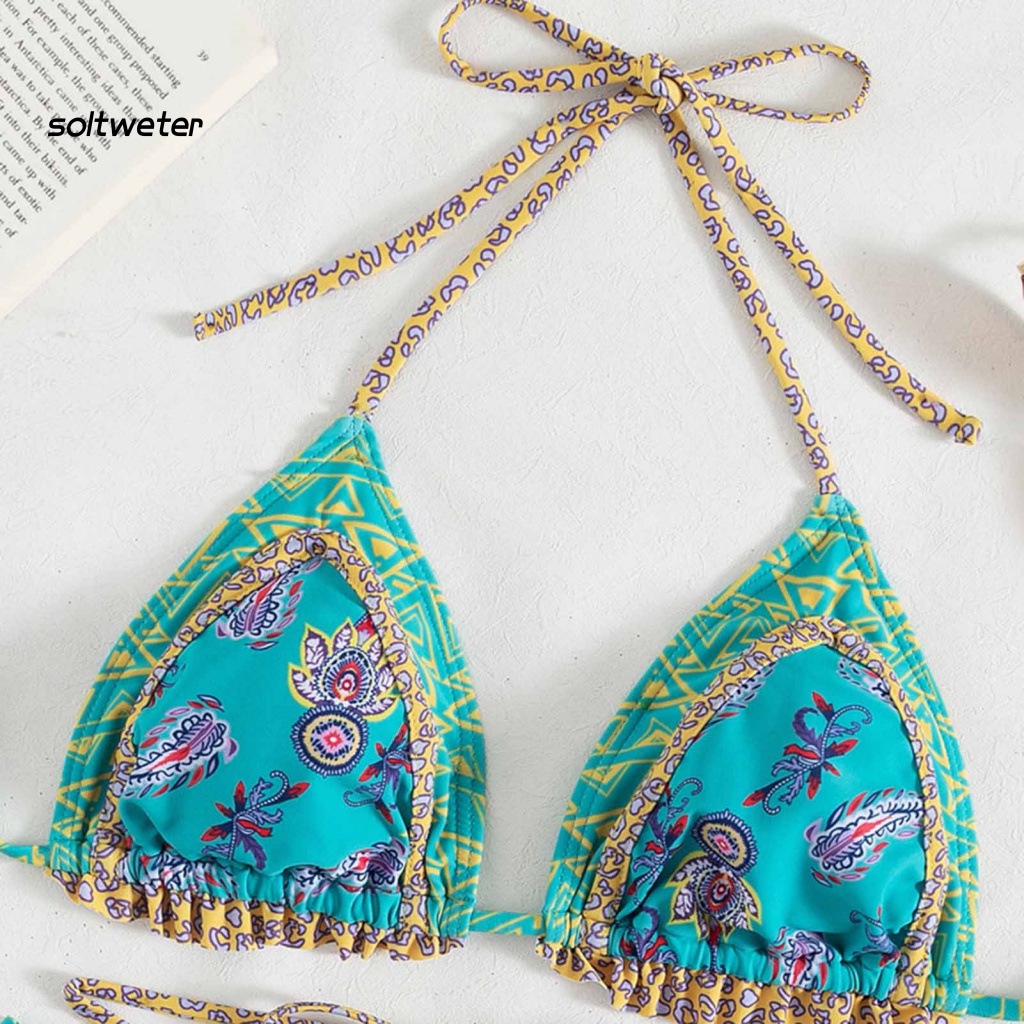 Bộ Đồ Bơi 2 Mảnh Thoáng Khí In Họa Tiết Nhiều Màu Sắc Phong Cách Bohemian Thời Trang Quyến Rũ Cho Nữ