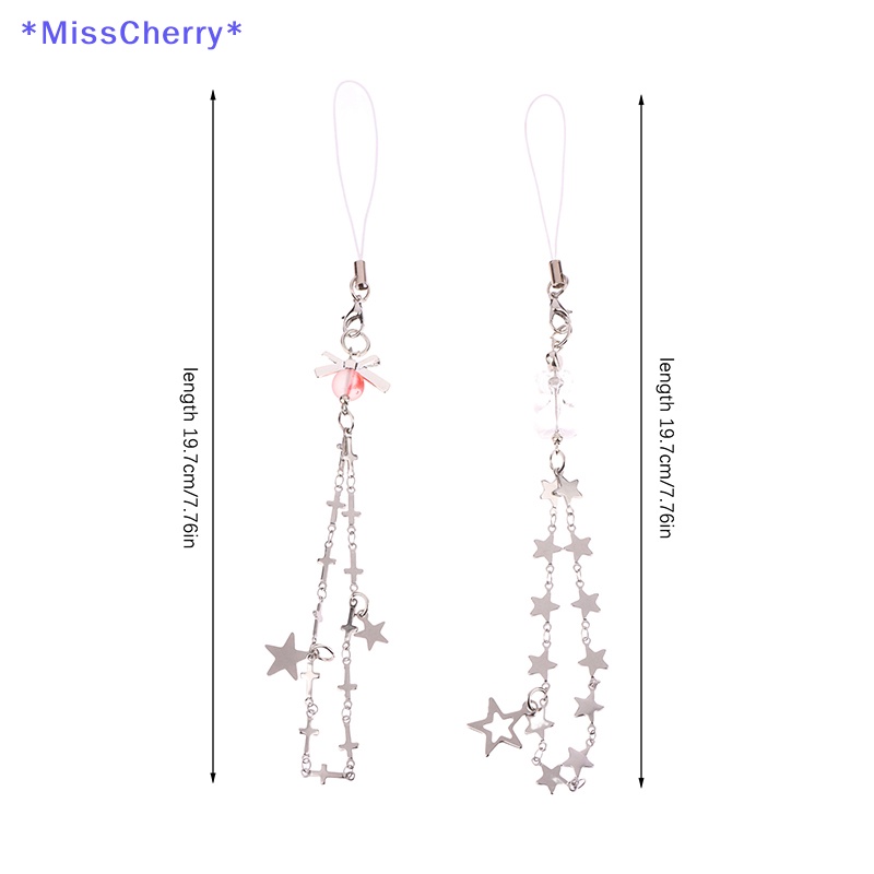 Dây Đeo Điện Thoại Y2K Họa Tiết Gấu Thắt Nơ / Ngôi Sao Xinh Xắn Mới