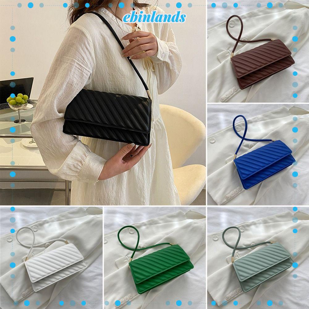 EBINLANDS Túi Xách Da PU Màu Trơn Cỡ Lớn Thời Trang Cho Nữ