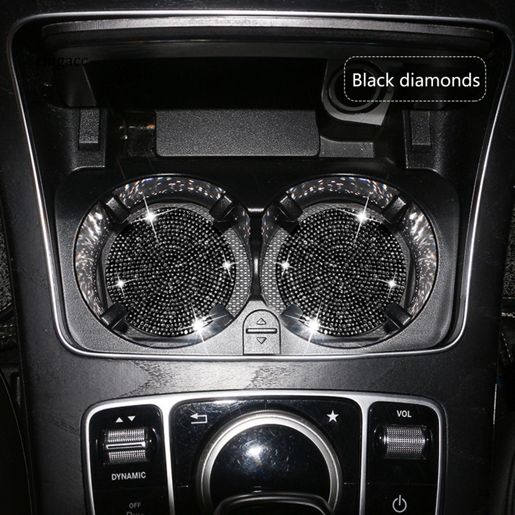 Rga Đế Lót Ly Hình Tròn Đính Đá Chống Trầy Chịu Nhiệt Dùng Hàng Ngày Cho Xe Hơi