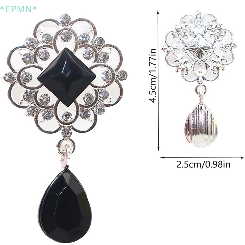 Mặt Dây Chuyền Hình Giọt Nước Bằng Hợp Kim Acrylic Đính Đá Thủ Công Trang Trí Hộp Quà Mới