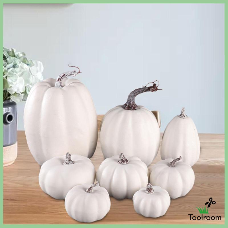 Set 8 Bí Ngô Nhân Tạo Nhiều Kiểu Dáng Khác Nhau Trang Trí Tiệc