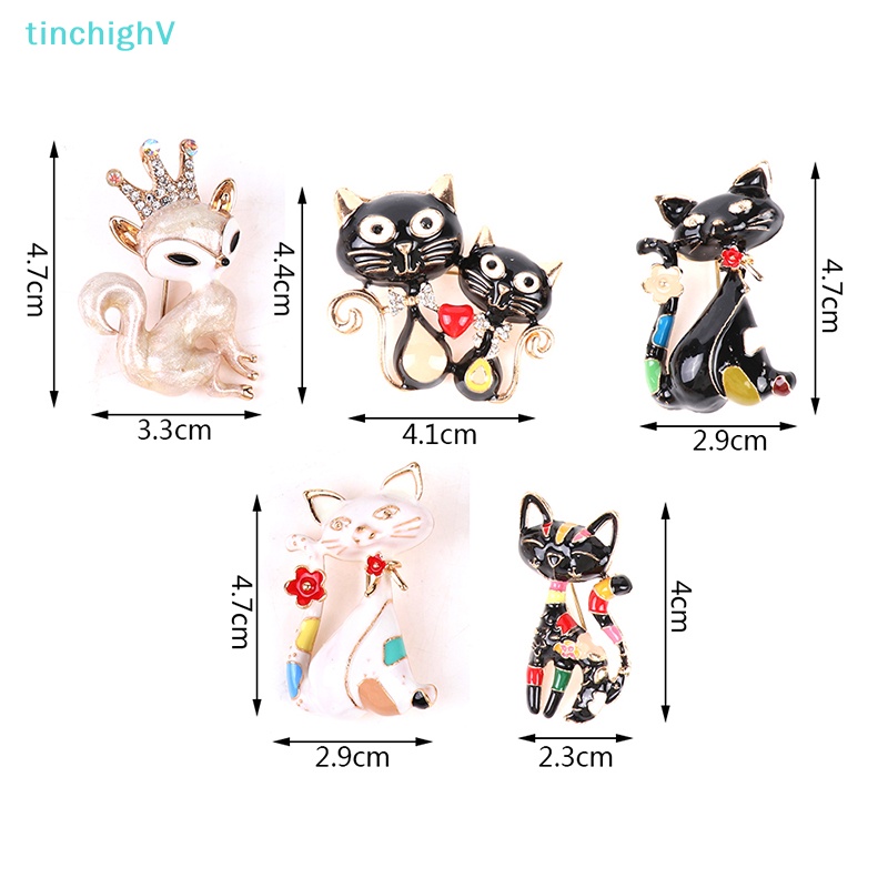 [TinchighV] Ghim Cài Áo Hình Mèo Tráng Men Dễ Thương Dành Cho Nam Và Nữ [Mới]