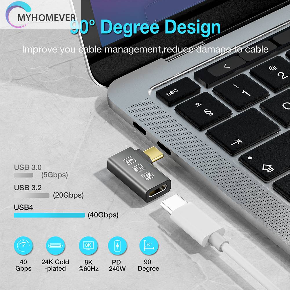 Đầu Chuyển Đổi Type C 8K HD Type-C Sang Ổ Cắm 60hz Chuyên Dụng Cho Máy Tính / Laptop