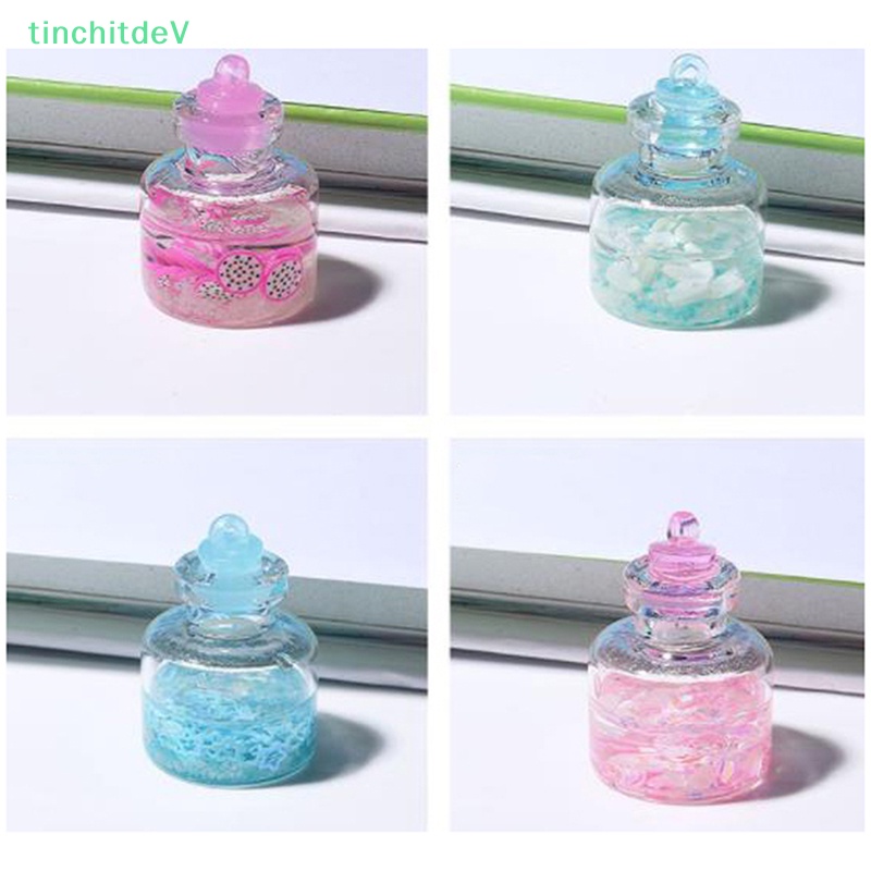 Bộ 2 Bình Điều Ước Mini Bằng Nhựa Resin Dạ Quang Màu Sắc Ngẫu Nhiên Trang Trí Bảng Điều Khiển Xe Hơi