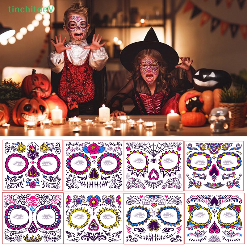 Miếng Dán Trang Trí Mặt Chống Thấm Nước Hình Đầu Lâu Độc Đáo