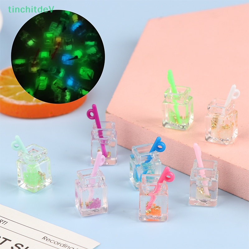 Bộ 2 / 10 Ống Hút Mini Bằng Nhựa Phát Quang Dùng Làm Trang Sức DIY