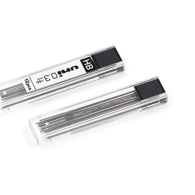 Ruột Bút Chì Bấm UNI UL-1405 2B HB 1403 1407 | Bút Chì Bấm 0.3 / 0.5 / 0.7mm Đa Dụng Chất Lượng Cao