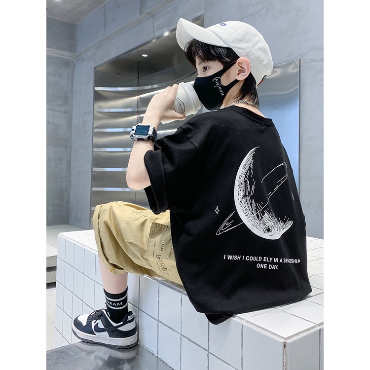 Yidanl Áo Thun 100% Cotton Tay Ngắn Dáng Suông In Họa Tiết Hoạt Hình Xinh Xắn Thời Trang Cho Nữ