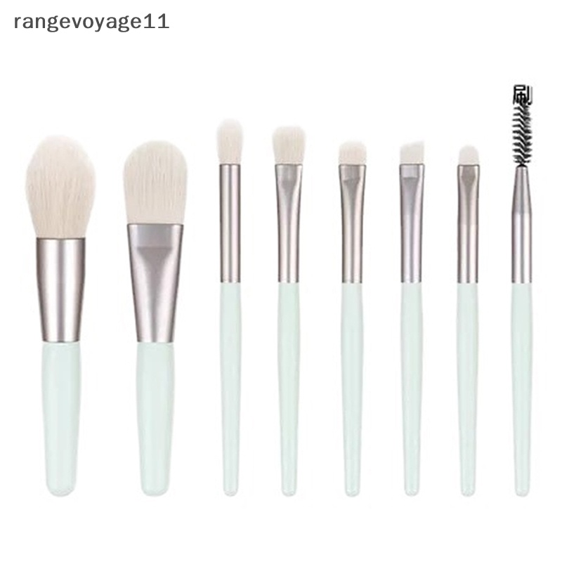 Set 8 Cọ Trang Điểm Mini Tay Cầm Mềm Mại Tiện Dụng Cho Người Mới Bắt Đầu