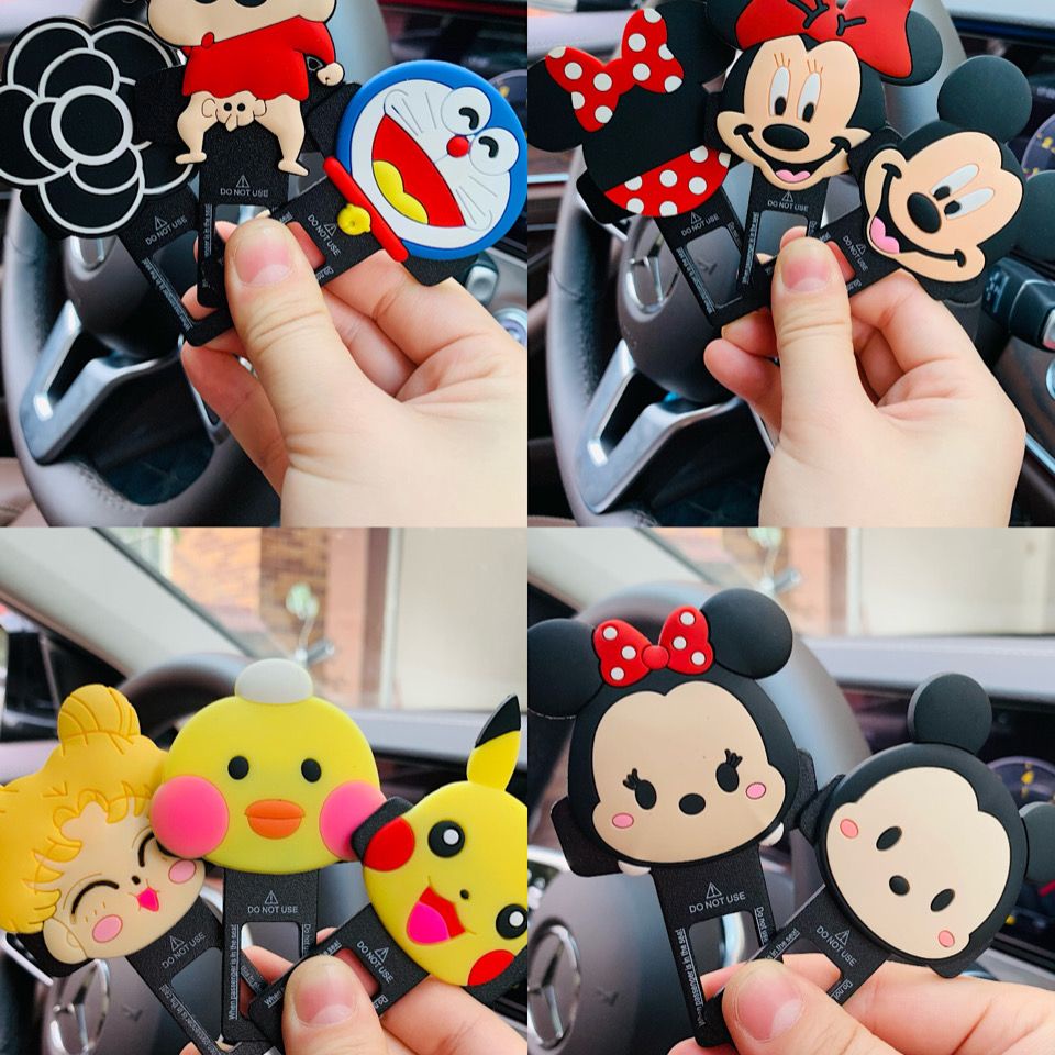 Chốt Khóa Dây An Toàn Xe Hơi Họa Tiết Hoạt Hình Dễ Thương 2023