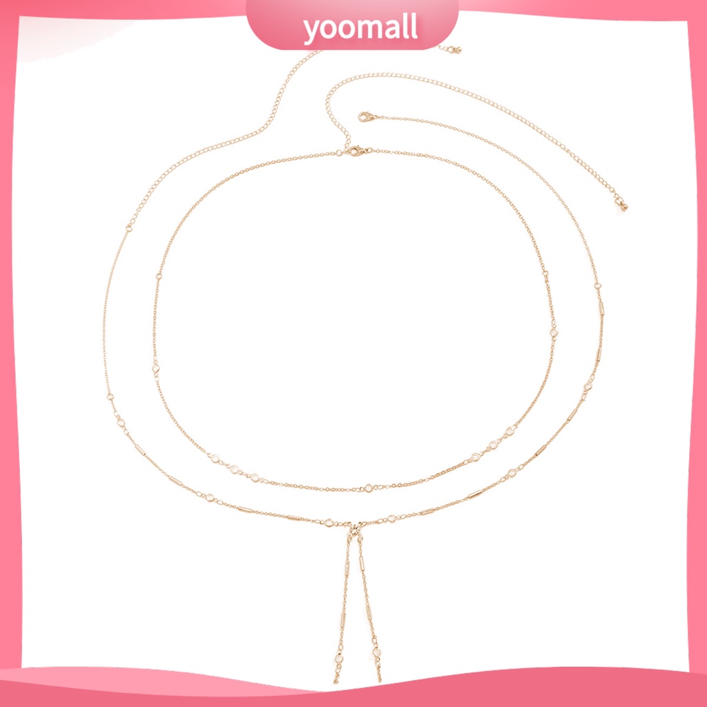 [YM] Set 2 Dây Xích Thắt Lưng Hai Lớp Khóa Tôm Hùm Tinh Tế Phong Cách Hip Hop Cho Nữ Biểu Diễn