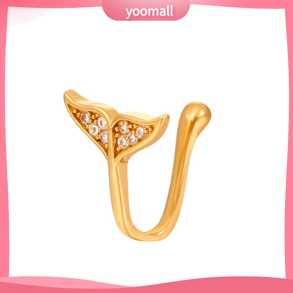 Khuyên Mũi Hình Chữ U Đính Đá Lấp Lánh Nhiều Kiểu Dáng Thời Trang