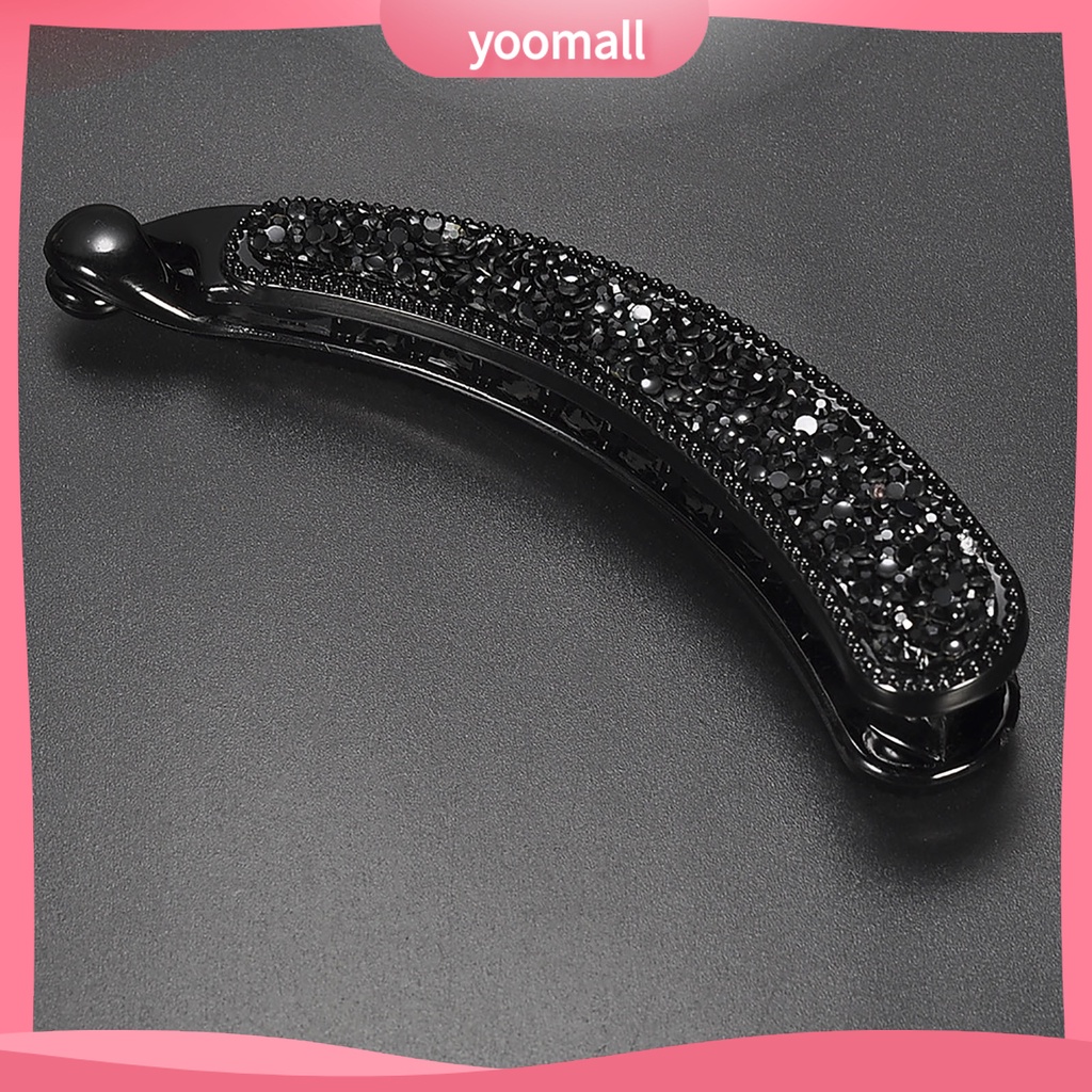 Kẹp Tóc Đính Đá Pha Lê Giả Hình Quả Chuối Thanh Lịch Cho Nữ