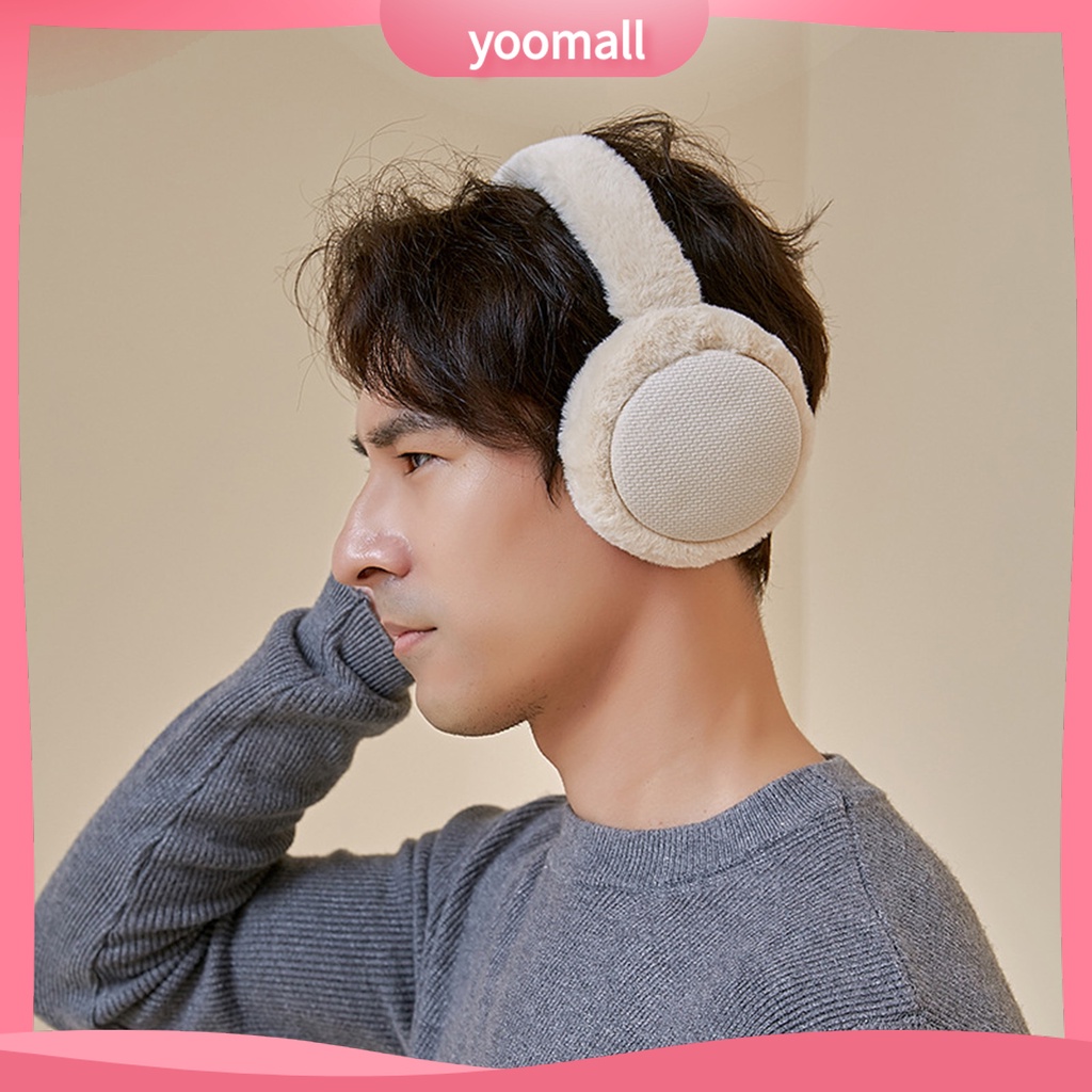 Bông Chụp Tai Giữ Ấm Chống Ngã Màu Sắc Trơn Co Giãn Tốt Có Thể Điều Chỉnh Dành Cho Nam Và Nữ