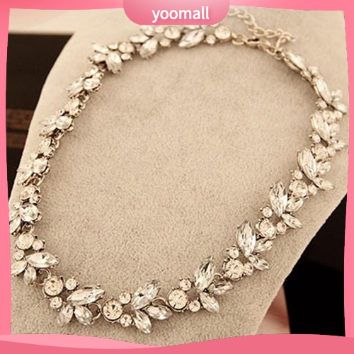 Vòng Cổ Choker Mặt Hoa Đính Pha Lê Phong Cách Cổ Điển Dành Cho Nữ
