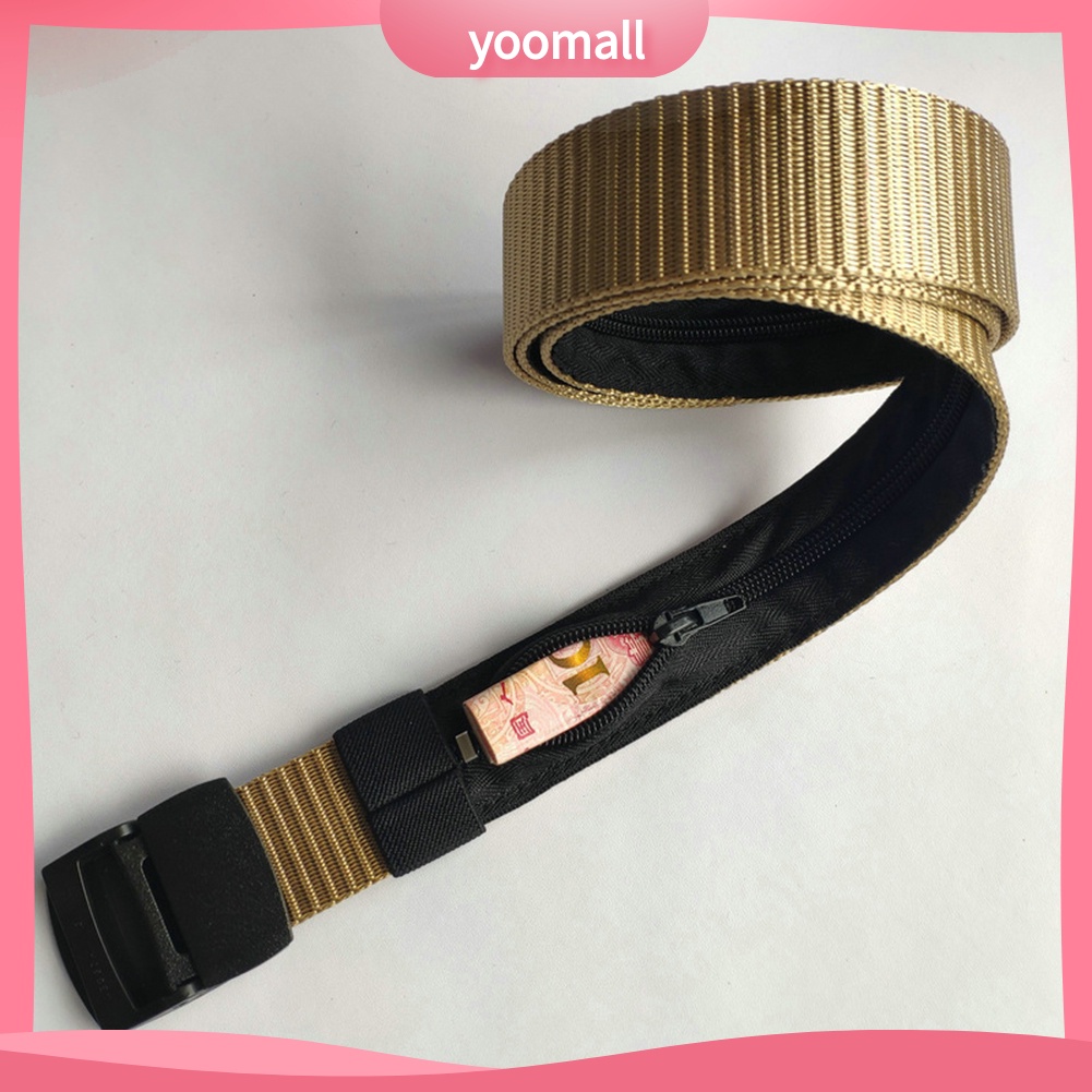 Túi Đeo Hông Màu Trơn Có Khóa Kéo Chống Trộm Tiện Dụng Mang Theo Du Lịch / Chơi Thể Thao