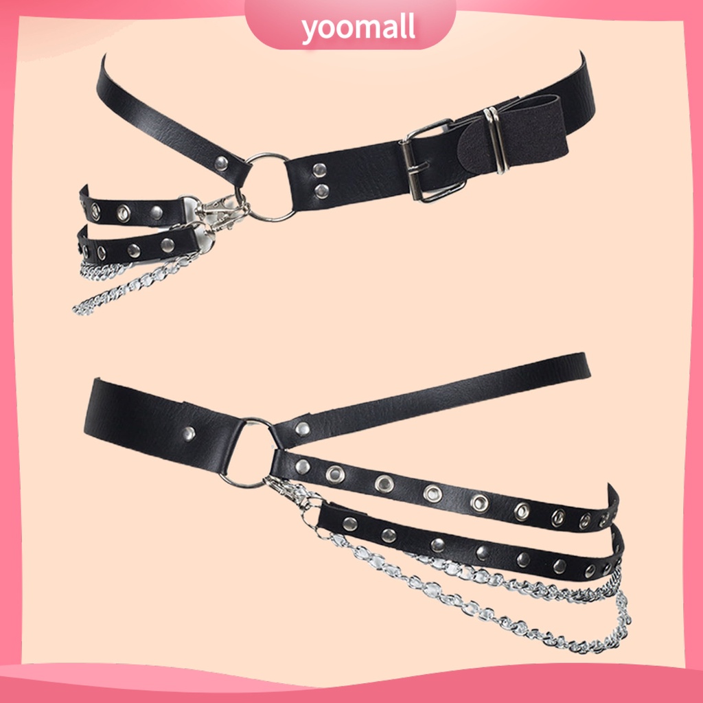 Dây Thắt Lưng Da Giả Đính Đinh Tán Phong Cách Hip Hop Gothic Punk Thời Trang Cho Nữ
