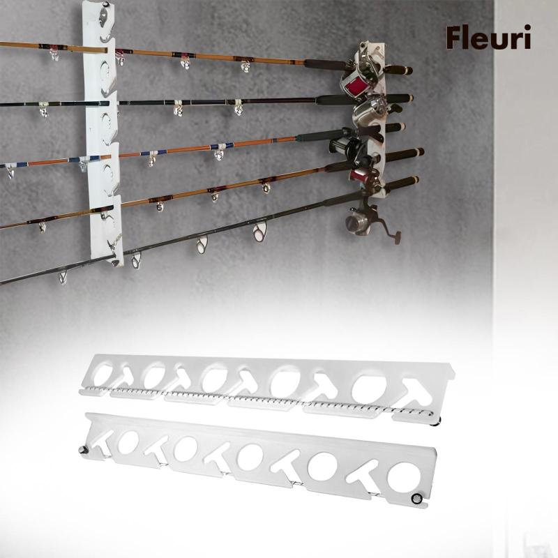 Bộ 2 Giá Đỡ Cần Câu Cá 10 Ngăn 10 Móc Chất Lượng Cao