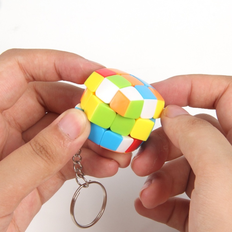 Móc Khóa Hình Khối Rubik 3x3x3 Dành Cho Người Mới Bắt Đầu