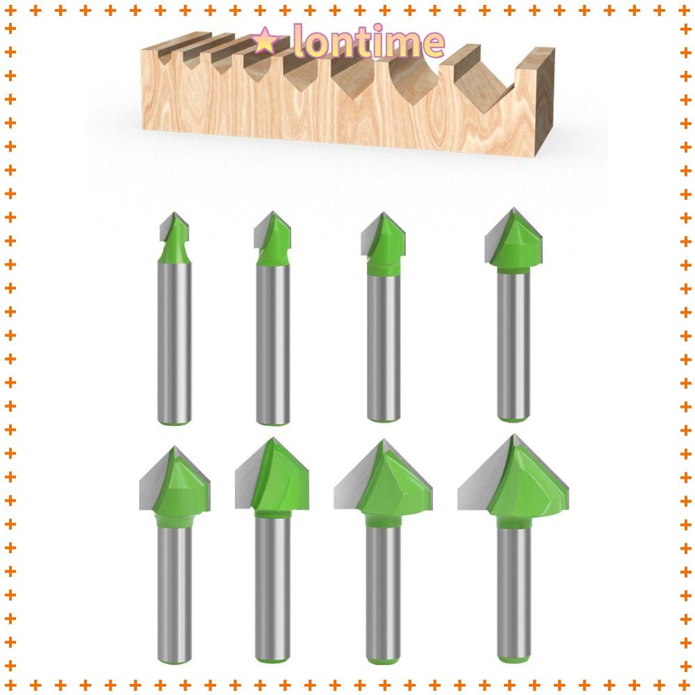 LONTIME Mũi Phay Gỗ Hình Chữ V 8mm Chất Lượng Cao Chuyên Dụng