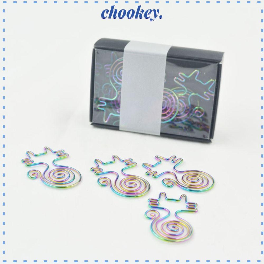 CHOOKEY Bộ 8 Kẹp Giấy Kim Loại Họa Tiết Hoạt Hình Dễ Thương
