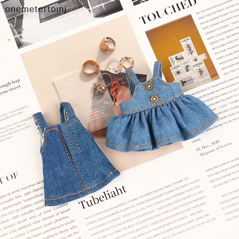 Đầm Yếm Denim Xinh Xắn Cho Búp Bê Tỉ Lệ 1 / 12