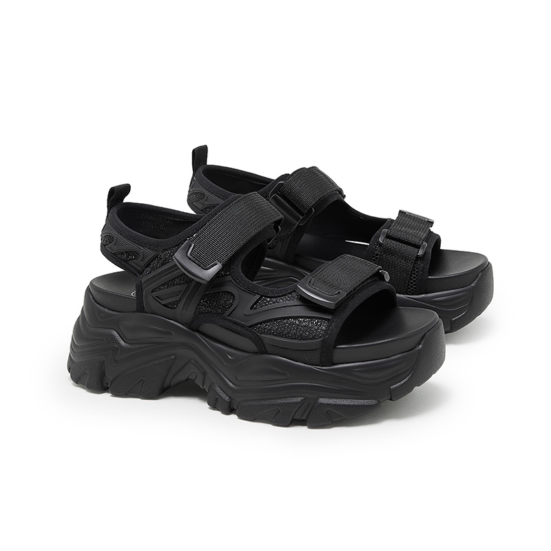 Sandal Đế Dày Tăng Chiều Cao Mềm Mại Thoải Mái Phong Cách Mecha Thời Trang Mùa Hè
