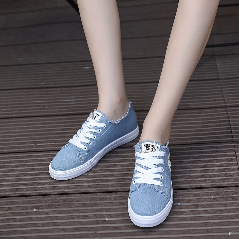 Giày Canvas Mũi Tròn Thiết Kế Mới 2023 Thoáng Khí Thời Trang Dành Cho Mùa Thu