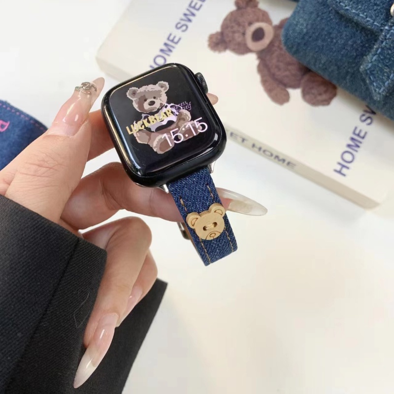 Dây Đeo Denim Thay Thế Dành Cho Đồng Hồ Thông Minh Apple watch 8 7 6 5 4 se 3 iWatch 49mm 45mm 44mm 42mm 41mm 40mm 38mm