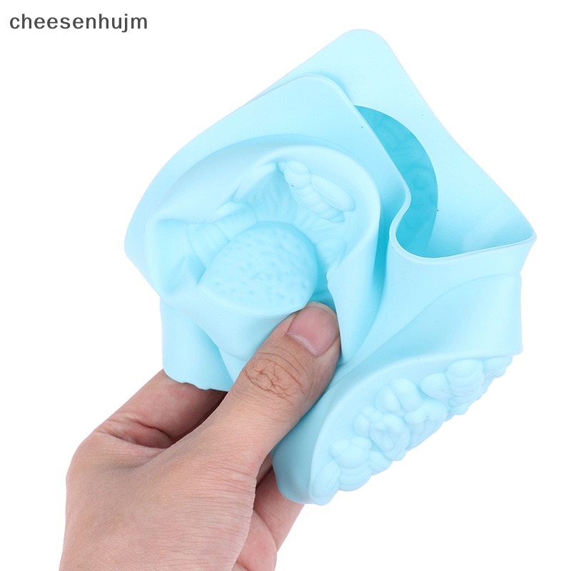 1 Khuôn Làm Bánh Xà Phòng 6 Ô Hình Con Ong Bằng Silicone