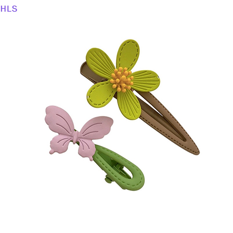 Kẹp Mỏ Vịt Hình Hoa / Bướm / Trái Tim Dễ Thương Cho Bé Gái