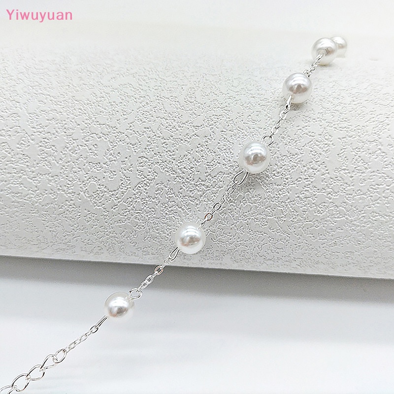 < Yiwuyuan > Vòng Tay Chuỗi Hạt Ngọc Trai Màu Vàng / Bạc Phong Cách Đường Phố Đơn Giản Thanh Lịch Cho Nữ