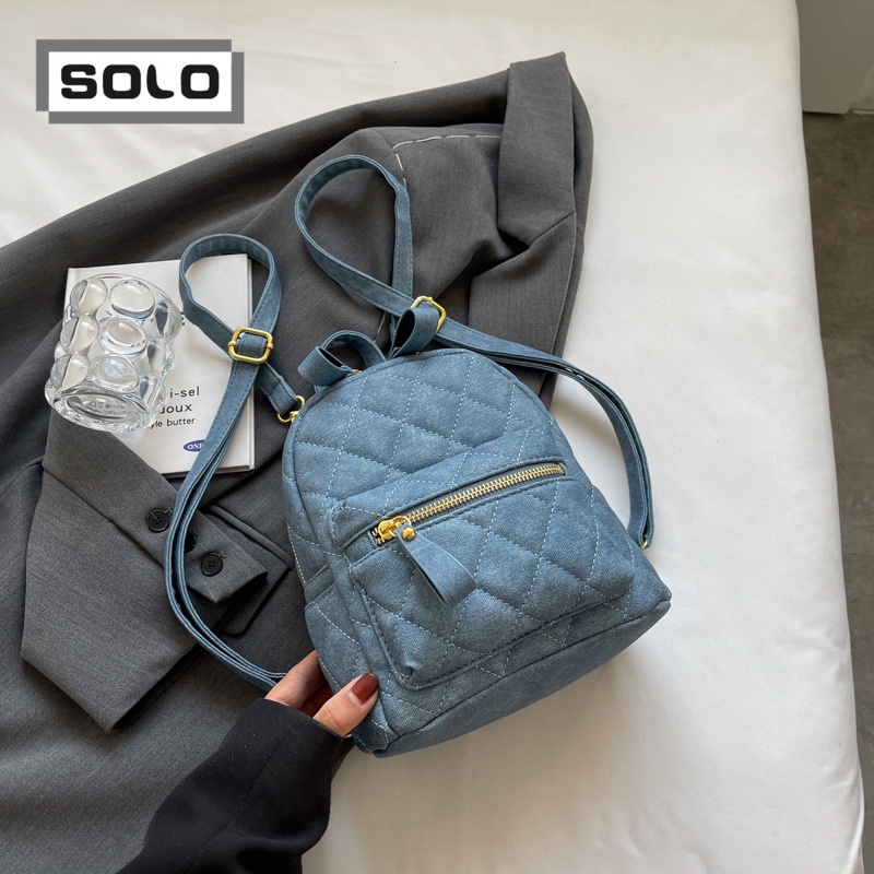 Solo Balo Nữ cặp đi học balo du lịch balo nữ da L91TFUF