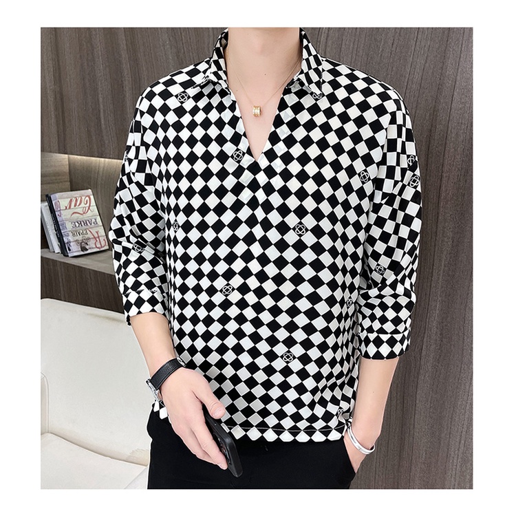 Áo Sơ Mi Tay Ngắn Cổ Vuông Họa Tiết Hoa Thời Trang Mùa Hè Cho Nam