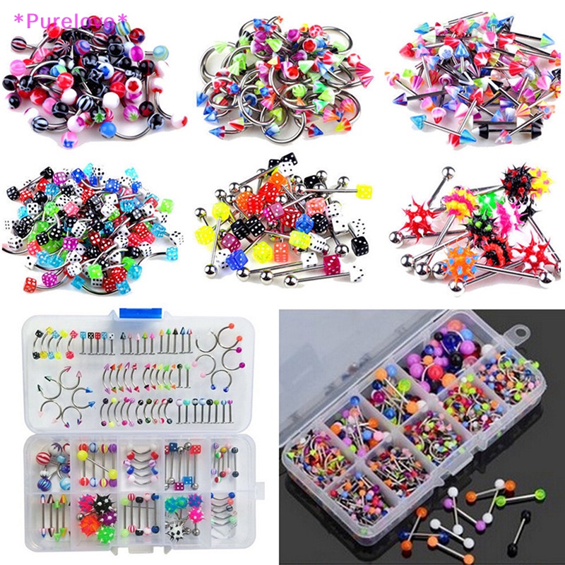 Set 60 Khuyên Lưỡi / Môi / Cơ Thể Thời Trang Cá Tính Mới