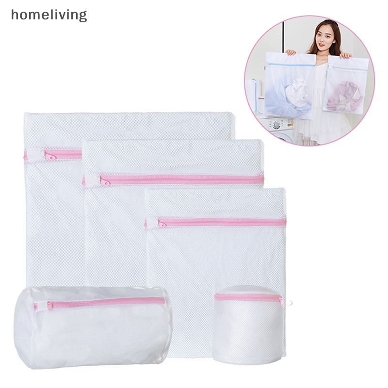 Túi Lưới Giặt Đồ Lót / Vớ 3 Kích Thước Có Khóa Kéo Có Thể Gấp Gọn Tiện Dụng