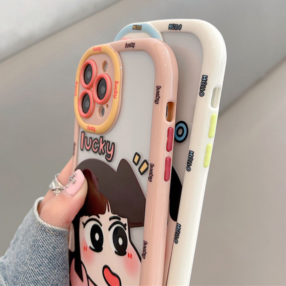 Ốp Điện Thoại TPU Mềm Chống Sốc In Hình Cậu Bé Bút Chì Dễ Thương Cho IPhone 11 12 13 14 Pro Max