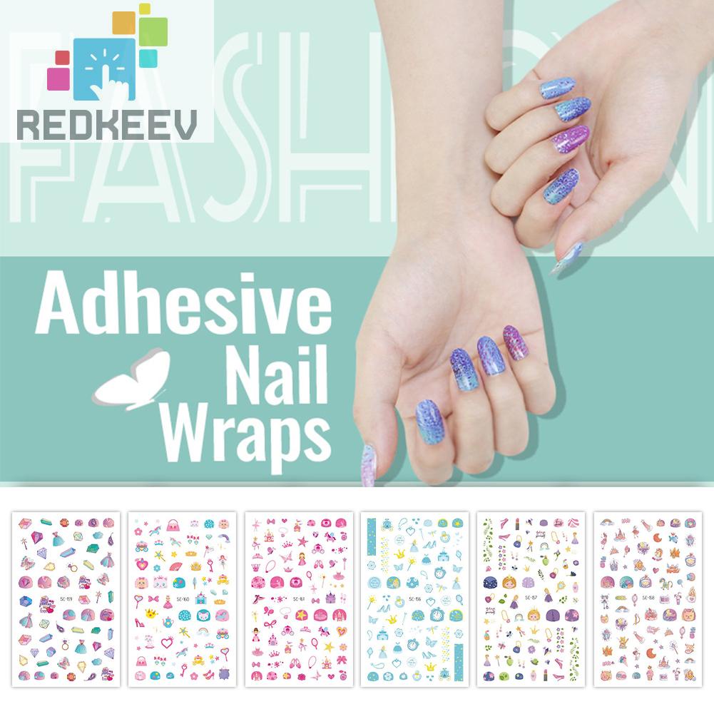 Bộ 12 Miếng Dán Trang Trí Móng Tay DIY Họa Tiết Hoạt Hình Dễ Sử Dụng