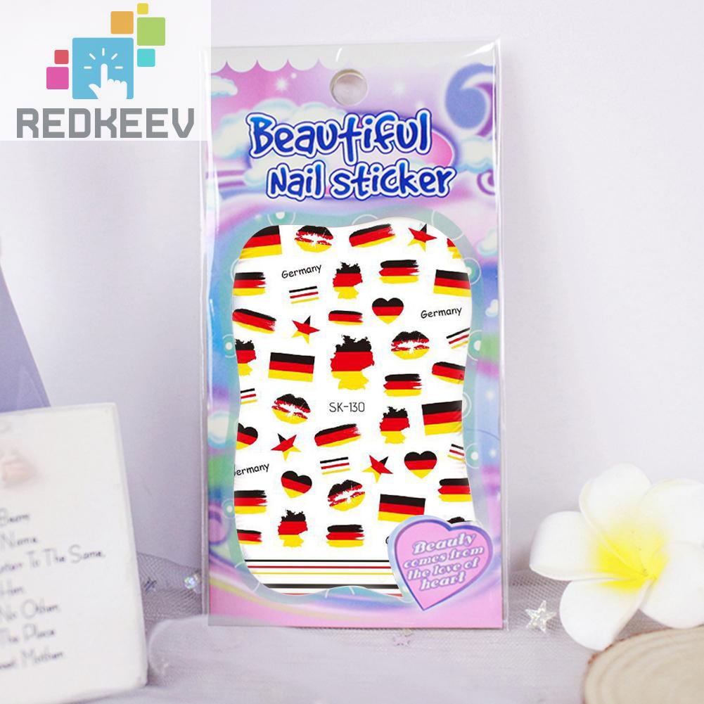 Bộ 5 Miếng Dán Trang Trí Móng Tay Không Độc Hại Chống Thấm Nước Cho Nữ