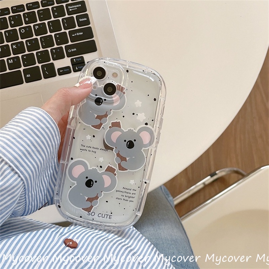 Ốp Điện Thoại Silicon Trong Suốt Hình Gấu Koala Cho iPhone 11 12 13 14 Pro Max X Xr Xs 8 7 6 Plus SE 2020