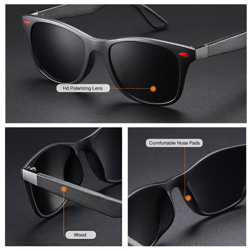 Kính Mát Gọng Vuông Chống Tia Uv Chất Lượng Cao Cho Nam