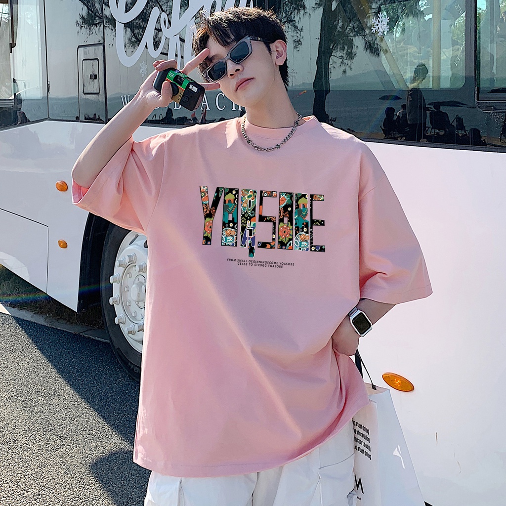 IFNICEFUTURE Áo phông nam nữ form rộng 2N Unisex thun cotton in nổi Gatin màu trắng hồng