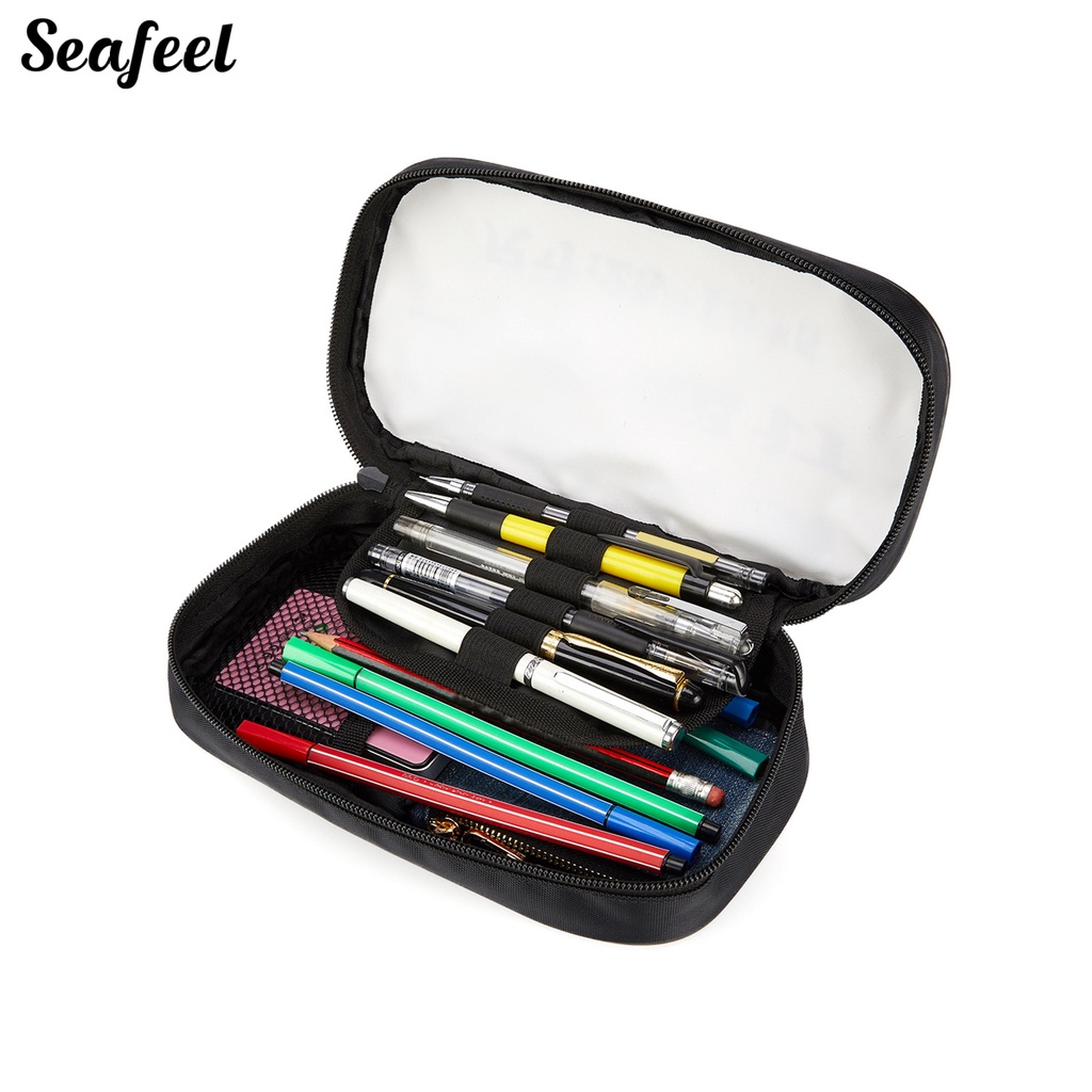 Túi Đựng Bút Bằng Vải Oxford Chống Bụi Họa Tiết Hoạt Hình Dễ Thương