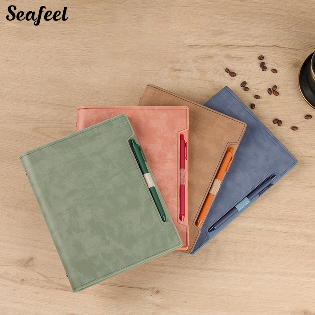 1 Bộ Sổ Tay Giả Da Kèm Vỏ Bút Mở Rộng Tiện Dụng