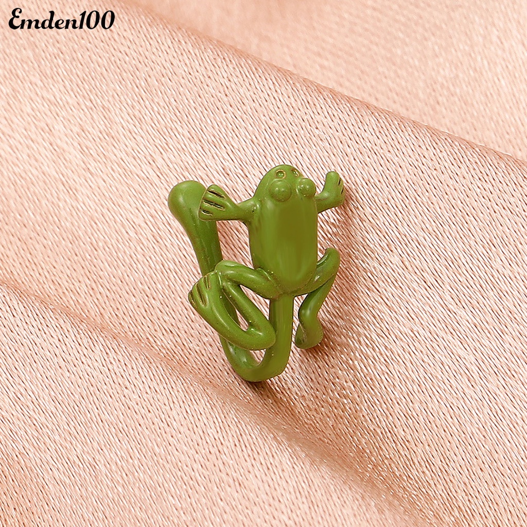 Khuyên Mũi Giả Hình Chữ U Họa Tiết Ếch Hoạt Hình Sáng Bóng Đính Đá Zircon Cho Tiệc Tùng