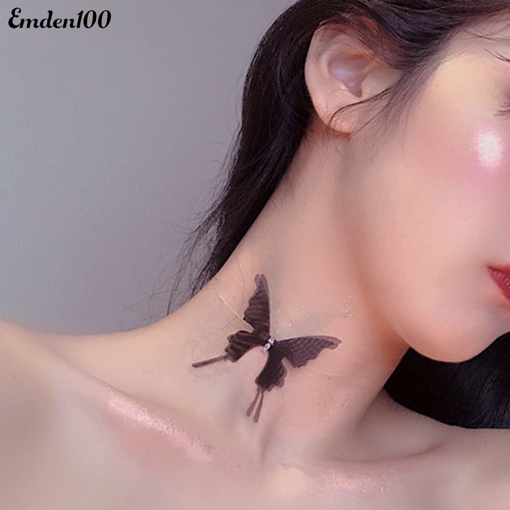 Vòng Cổ Choker Bằng Hợp Kim Mặt Hình Bướm Gợi Cảm Cho Nữ